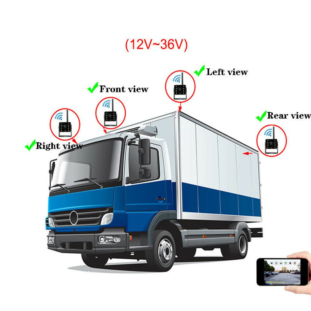 WirelessLed Reverse Ip67 Rear Aumotop Webcam,Ip67 Wireless Camera Waterproof View Car View Camera Camera BusVision Waterproof Rear Bus Camera Waterproof ReverseVision View 12v~36v