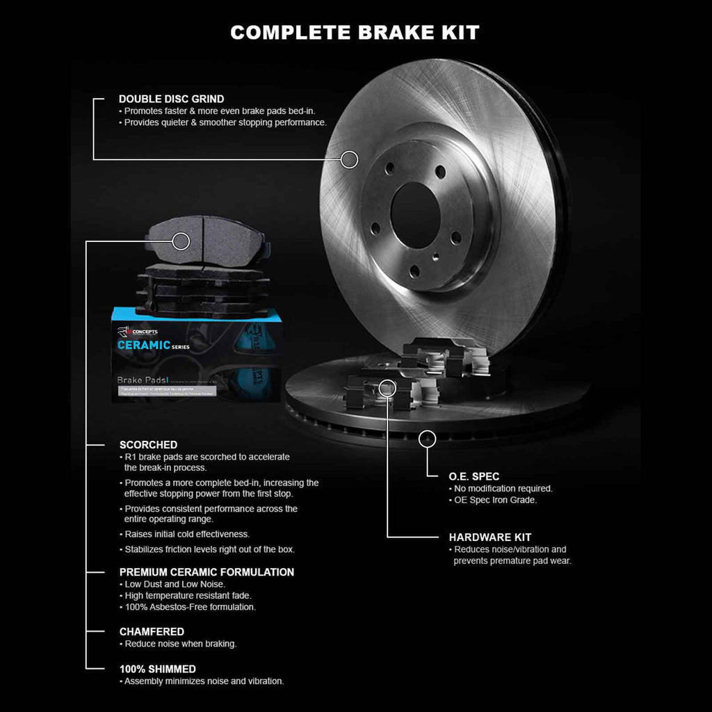 2015-2017 Concepts 42049 CHEROKEE, With R1 Rotor CHRYSLER Fits Concepts JEEP R1 Brake select: E Wfwh1 200 2014-2022 Line Ceramic Series