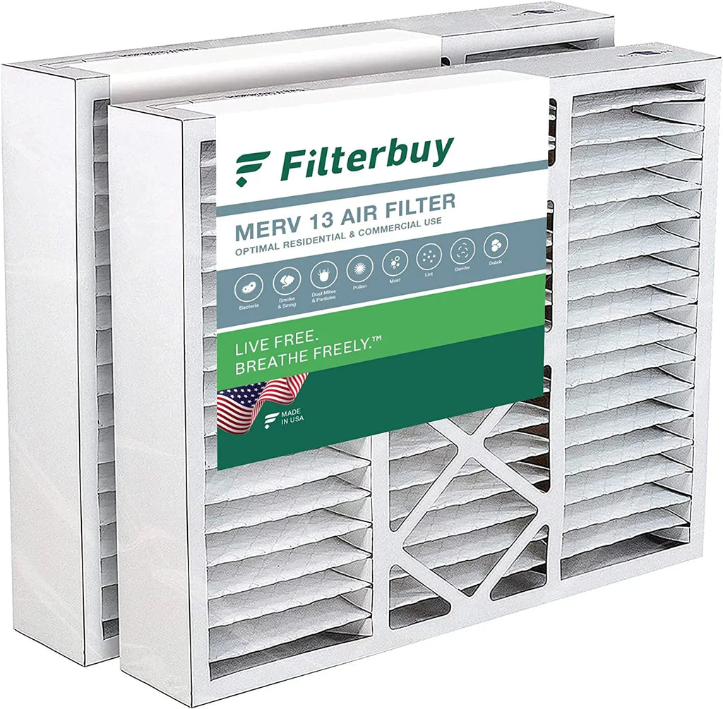 Filters Filterbuy HVAC Honeywell Furnace AC atmospheric Pleated 13 MERV (2-Pack) 16x20x5 FC100A1003 for