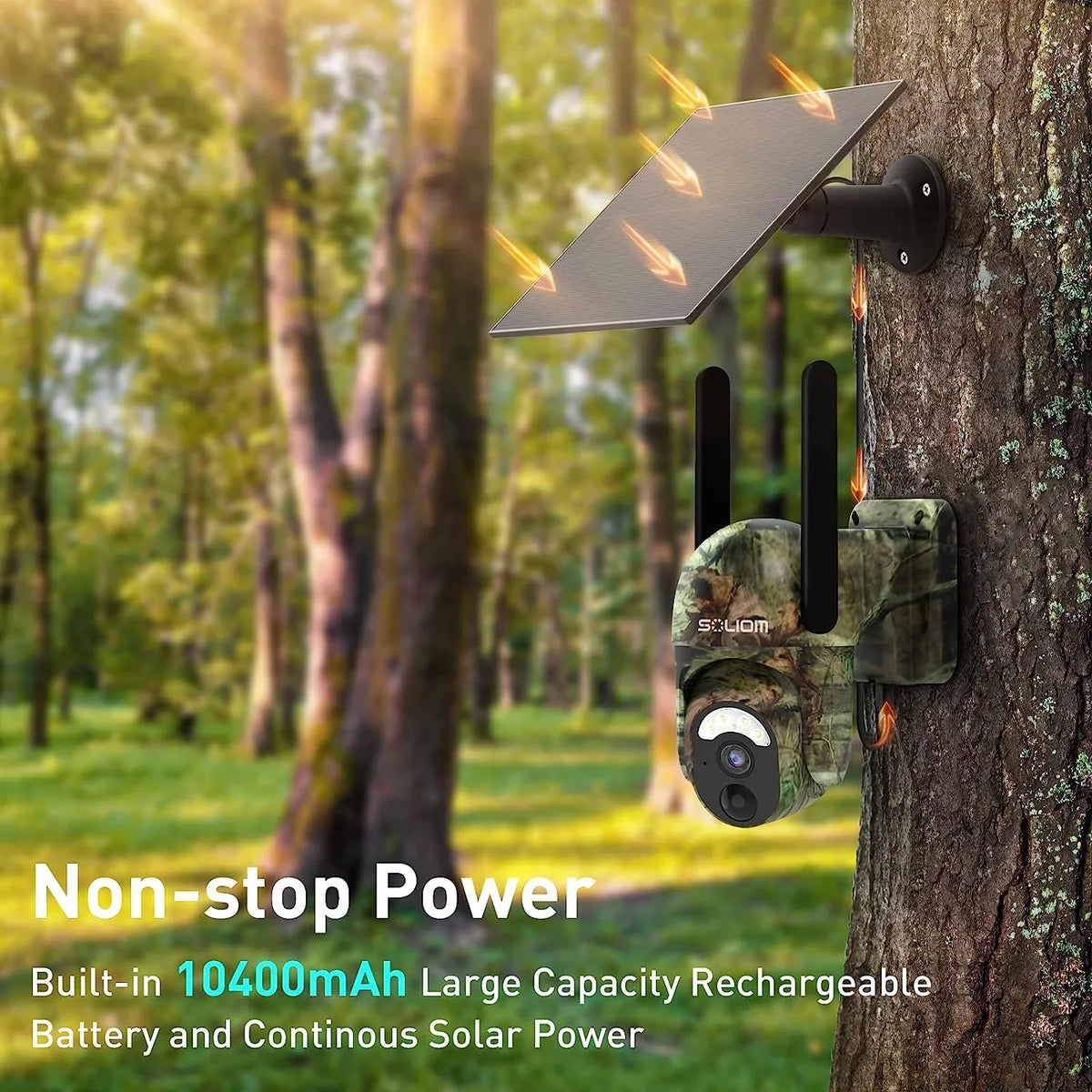 Hunting with 355°View Trial Vision 1080p Tilt with Night Soliom Pan Outdoor LTE Camera SIM Cellular S50 3G/4G Card,Wireless Cameras