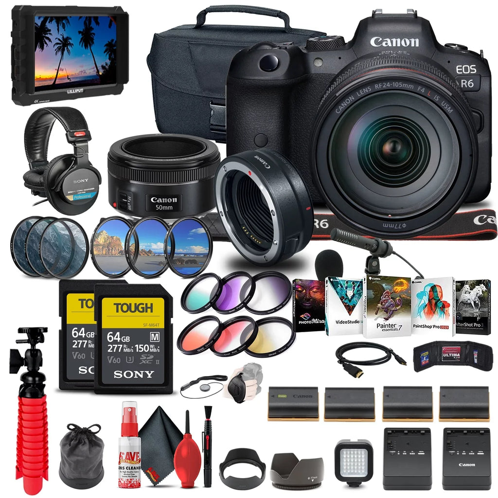 R6 EOS Lens Canon Camera f/4L + Mirrorless 24-105mm (4082C012) More with