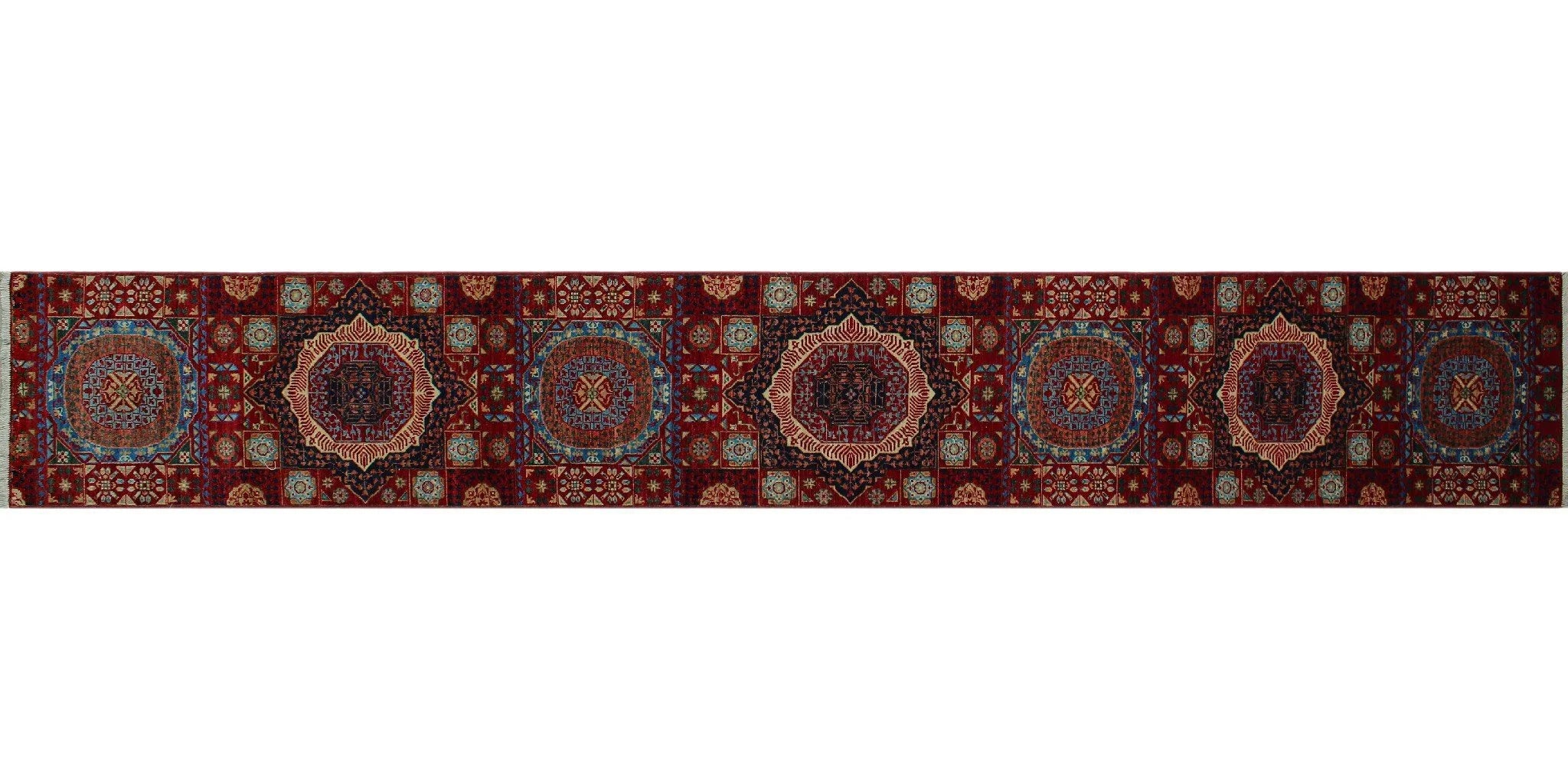 Aria Runner, 17'8" x Lenora Red/Blue 2'7"