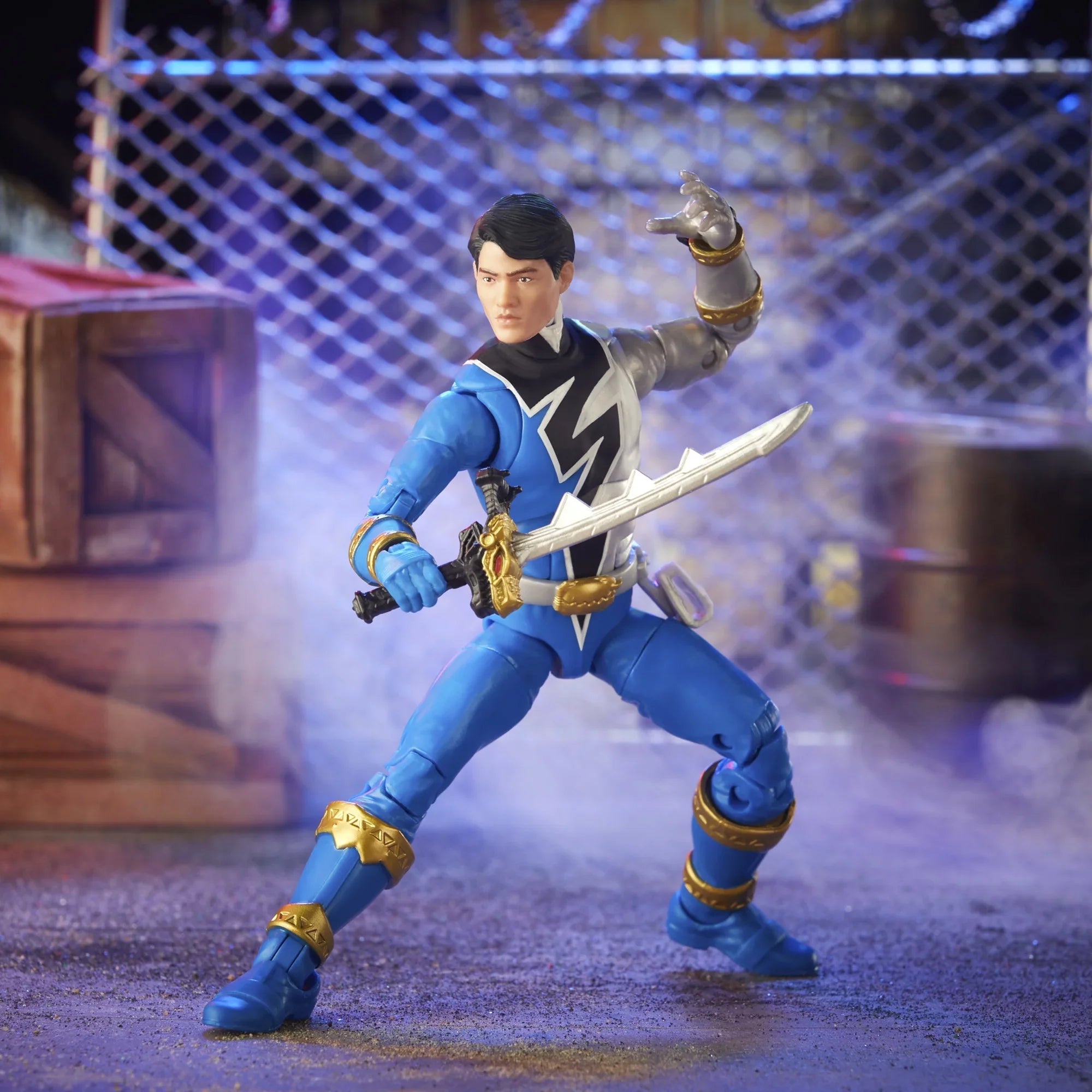 Fury 6-inch Premium Action Rangers Lightning Accessories Ranger Dino with Toy Collection Collectible Blue Power Figure