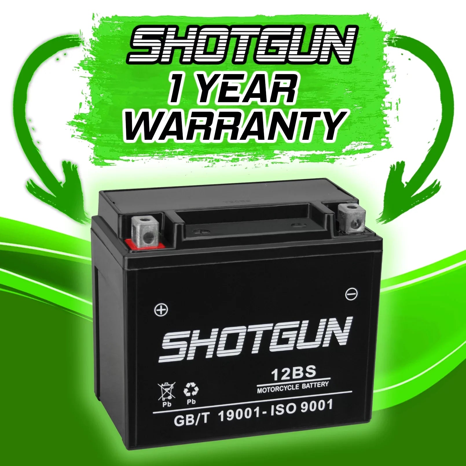 Motorsports GSX-R1000 YTX12-BS Suzuki Battery Compatible Shotgun with