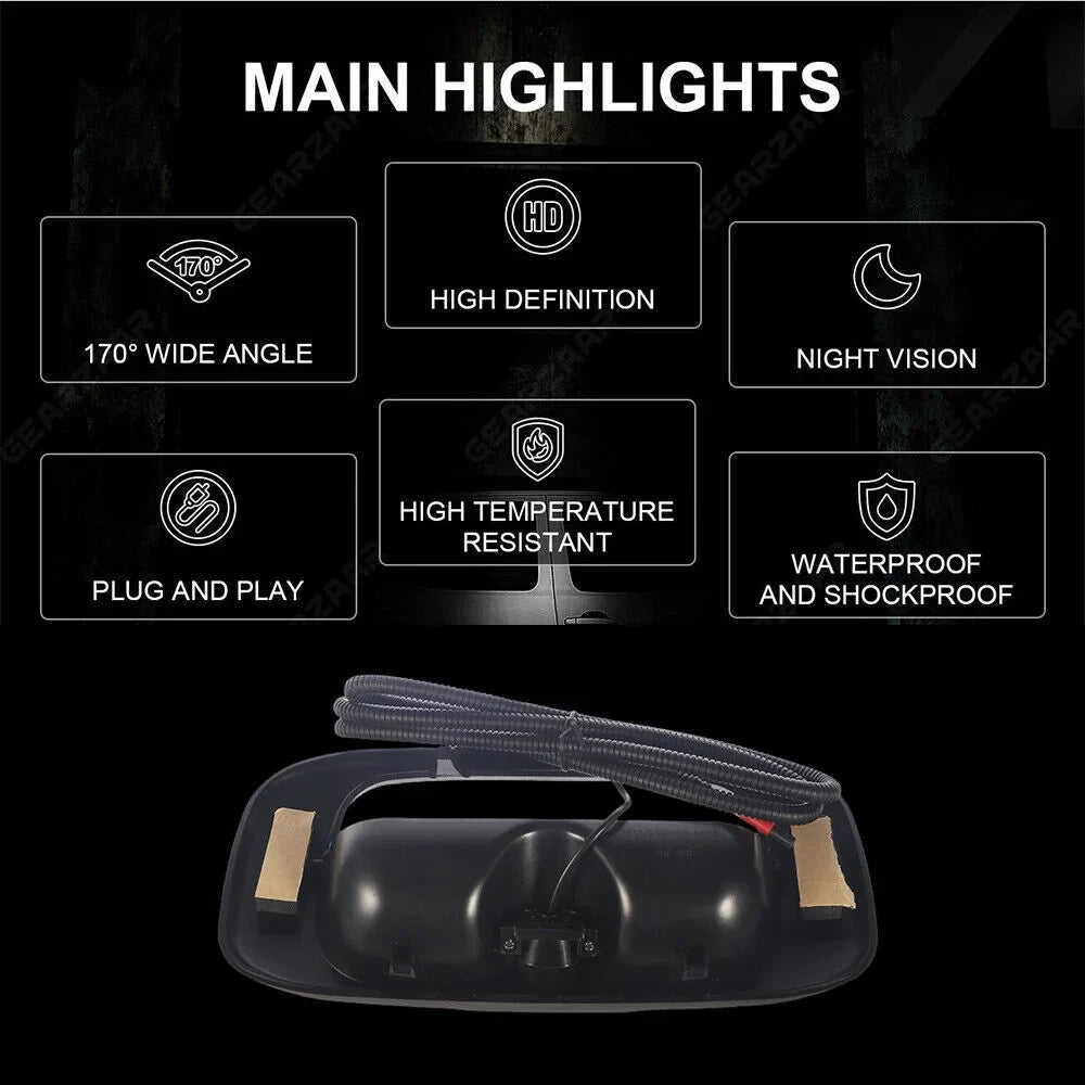 High GMC Resolution Chevy Rear Vision Waterproof Silverado/Sierra Camera View KingFurt Night Backup