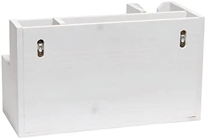 Condiment Flatware Compartments Picnic, Wooden Décor W Wht Farmhouse Handle Pantry Countertop Events Caddy Organizer Kitchen Utensils Breakfast & & Picks Wash BBQ For Cutout