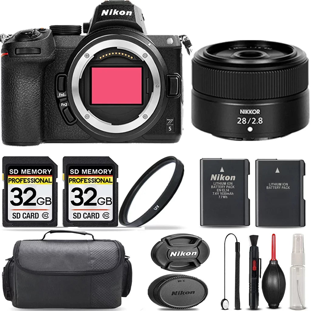 Backup 28mm Extra 64GB - with Case + International Z5 Kit Battery UV + f/2.8 Version + + + Mirrorless Cleaning Nikon Lens Filter Storage