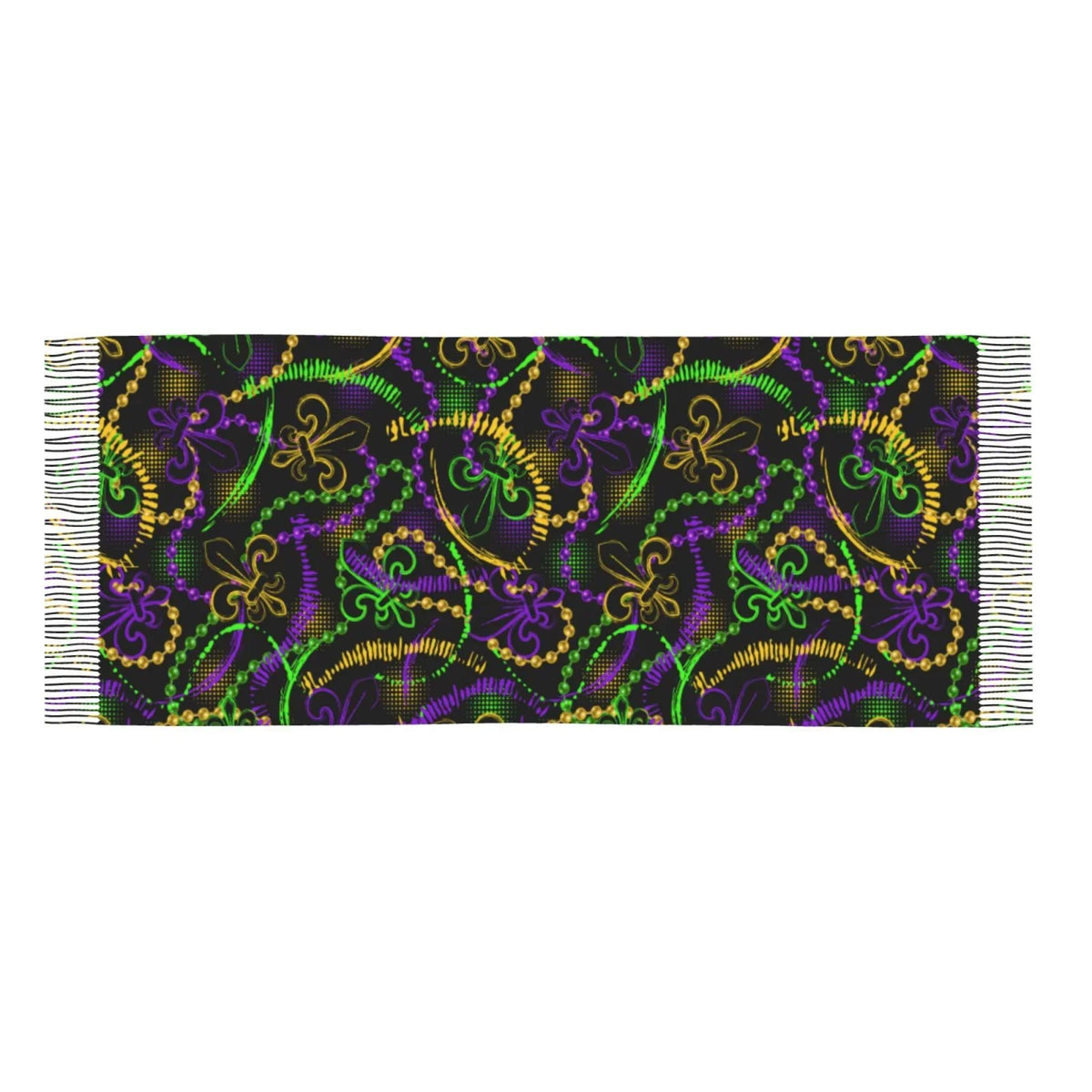Bingfone Feel Gras Art Elegant Mardi Print Large Cashmere For Warm Women Scarves Wrap Winter Neon Gifts- Scarf Soft Shawl