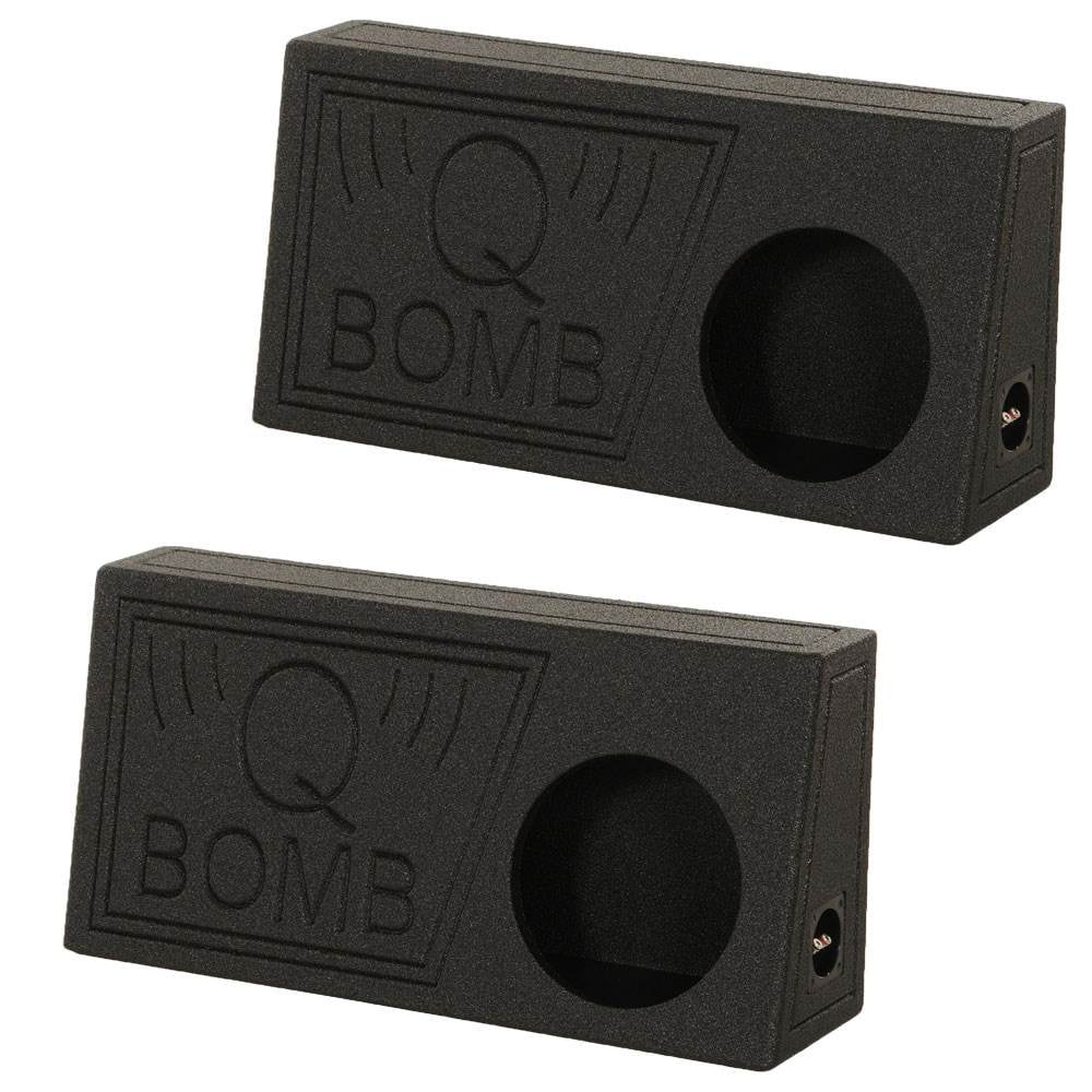 Single with 10" Box Vented Spray Pack) QBomb QPower (2 Subwoofer Black Bedliner