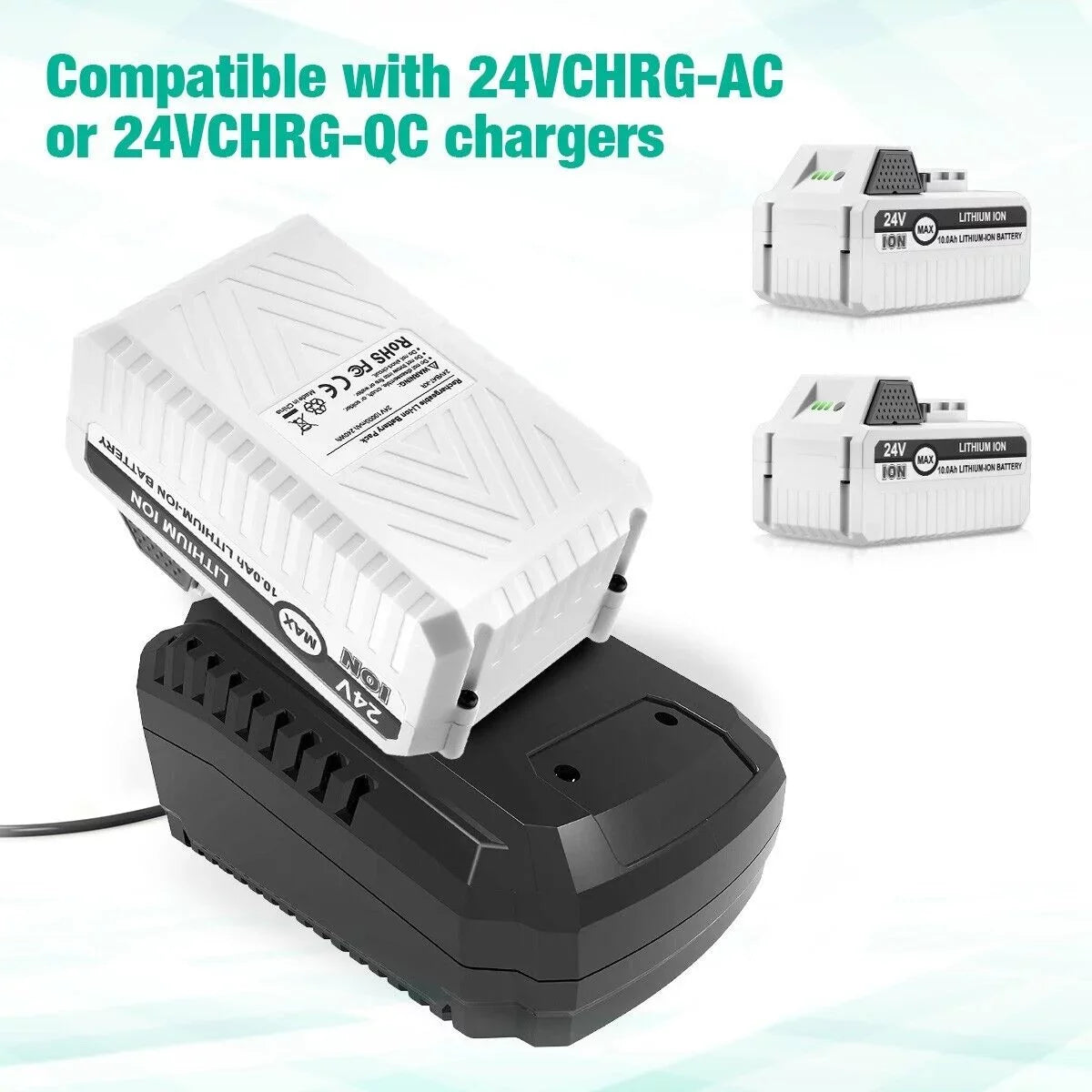 iON+ 24V-X2-SB18 All for Blower Joe Compatible 24VBAT 24VBAT-LTX Joe 24V 24VBAT-LTW Li-ion Snow Battery 24V Cordless for 24VBAT-LT Joe 10000mAh with Sun and Battery 2Packs Snow System iON+ 24VBAT-LTE