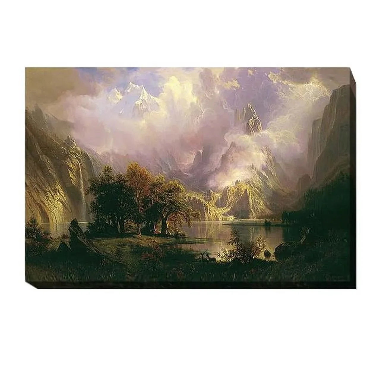 1.5 18 Landscape Mountain Rocky Canvas by Albert x Premium Gallery-Wrapped - Bierstadt 12 Giclee x in.