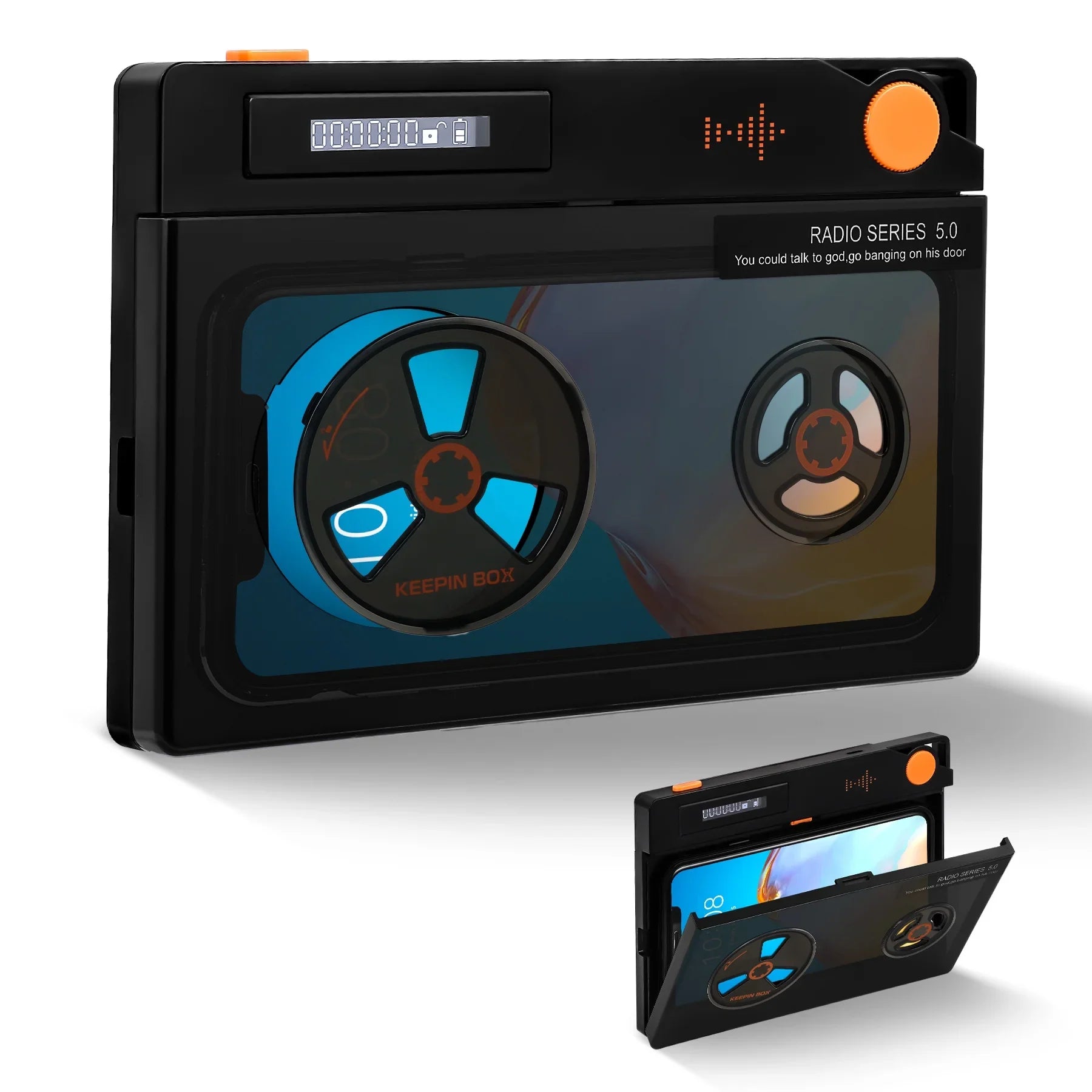 Screen) Prevent Lock (L Timed With Black-One Real Focus Timer, Life transportable to Help Cover, Semi-Transparent with 6.7x3.5x0.7, Addiction, Lock Phone Box for Cell Phone on Box Phone