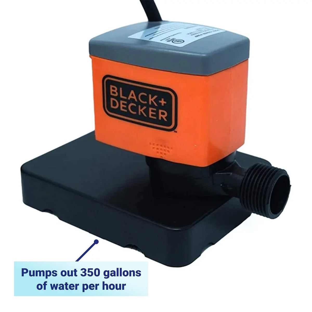 Pump Cover 350 Submersible Black+Decker GPH Pool