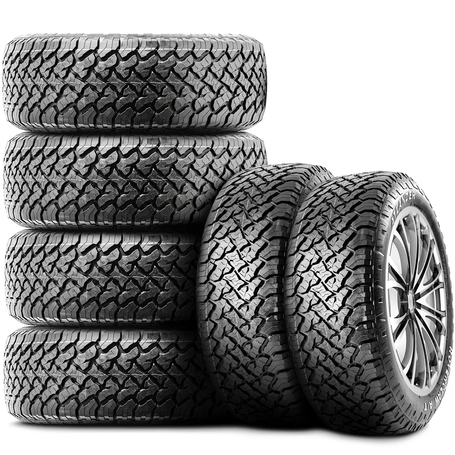 Roverclaw A/T 1995-2002 TRD Fits: Pro, All E Tacoma Ply Load Chevrolet Terrain Tire AT 10 Tahoe LT Toyota Atlander 245/75R16 2015 LT