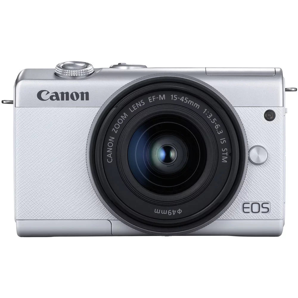 '+ and + Filter More Color Card M200 55-200mm (White) Mirrorless + Card Reader Kit 15-45mm with + + Kit Filter (3700C009) + 64GB EOS Battery Canon Charger + Lenses Camera LPE12