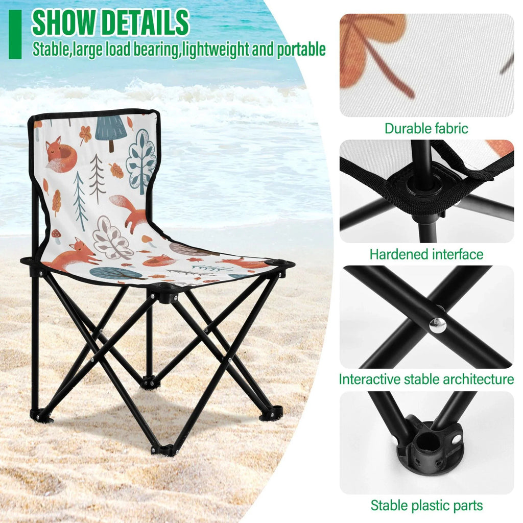 Folding Lawn with 220LBS transportable Outdoor Camping to Chair Forest Chair Carry Chair Fishing in Chair Bag Beach Support Fox