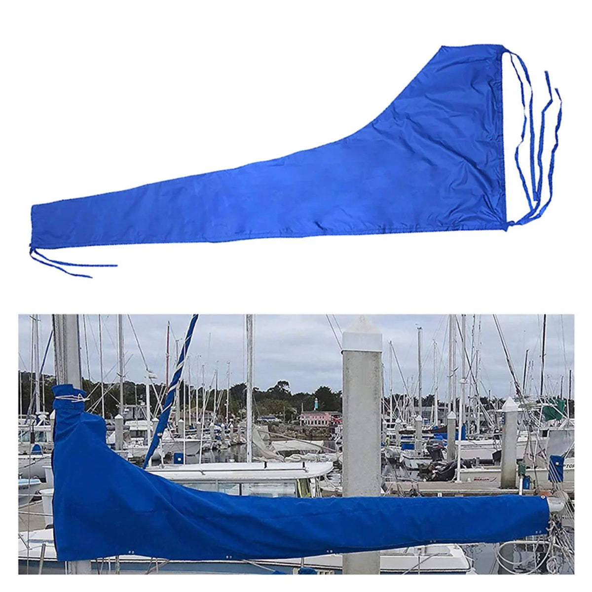 Thickened material Snow Adjustable Dustproof Strap Blue Sail Cover , Cover Oxford 12 Cover, 600D FT FT to 12 Mainsail Cover 11 ,