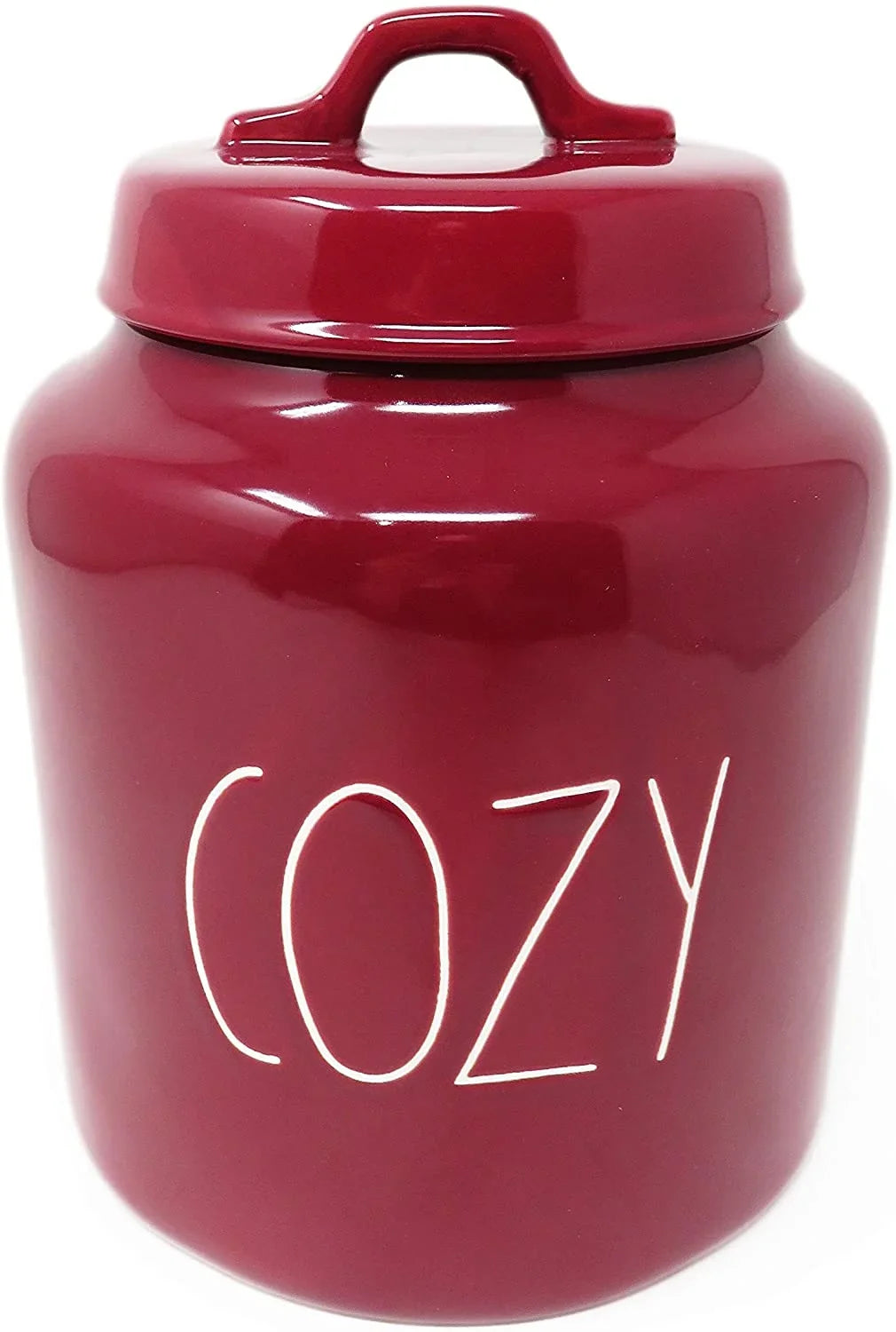 Rae COZY Inch Size By Dunn Canister 8 Ceramic Burgundy LL Magenta Large