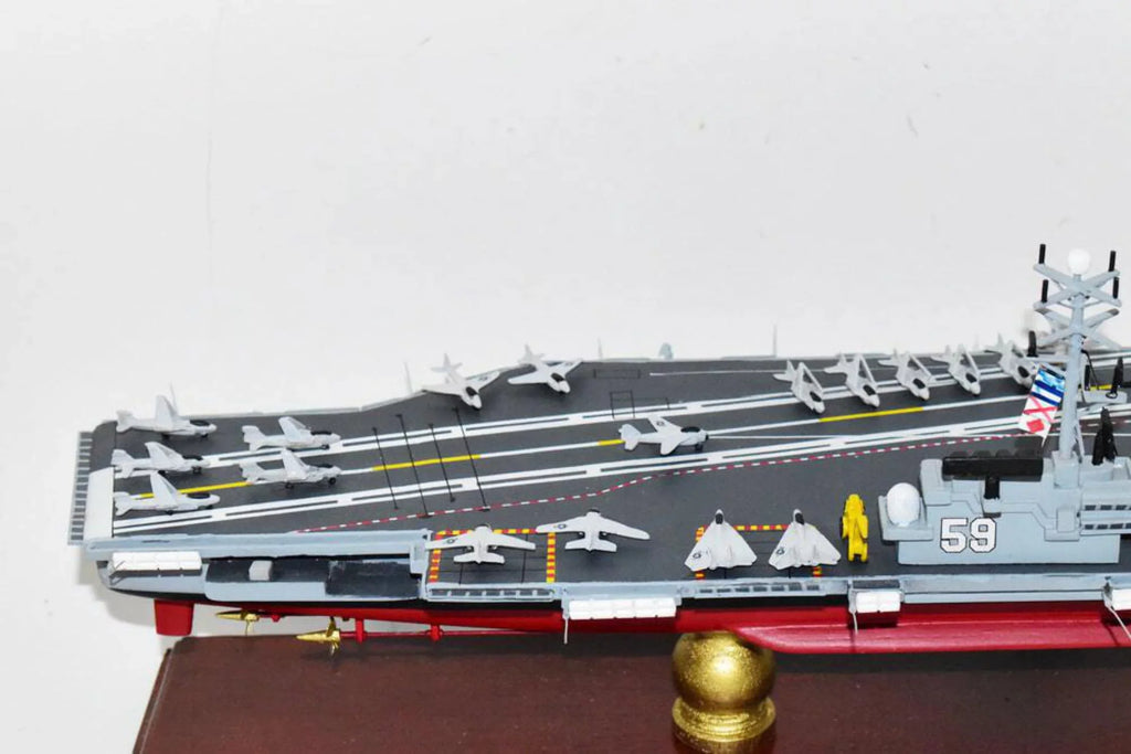 USS Model,Forrestal Aircraft Model,Navy,Scale CV-59 Forrestal Class,Mahogany Carrier