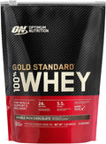Double Nutrition, 1 Standard 14 Chocolate, lb, Servings Protein Optimum Gold 100% Rich Whey Powder,