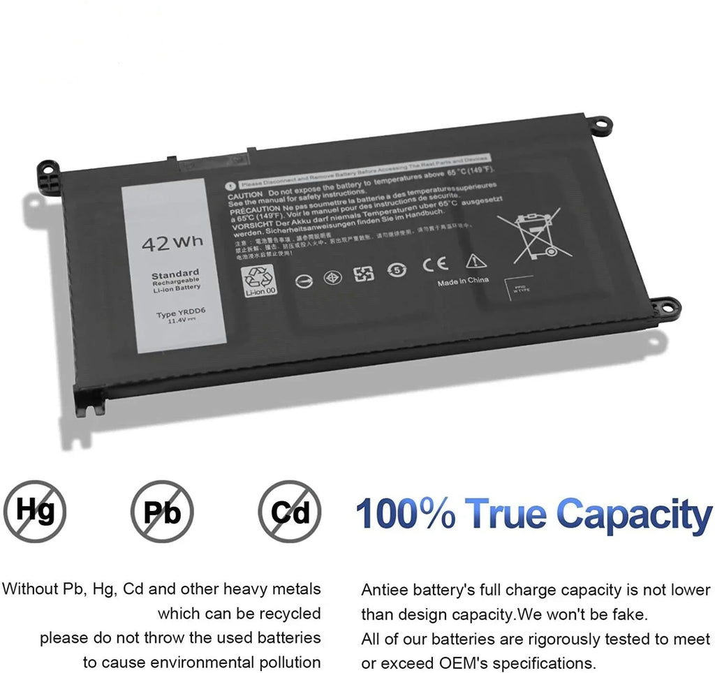 5485 For 7586 Dell 3310 Inspiron 5593 Battery 5591 YRDD6 5491 42Wh 2-in-1 5482