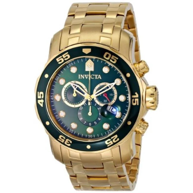 Heavy Pro Watch Gold Swiss Steel Stainless IN00 Mens Tone Large Diver
