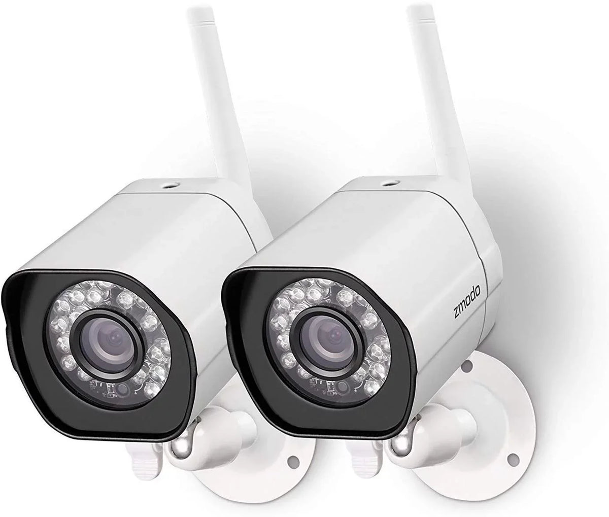 Smart Compatible Alexa 2 Night System Plug-In, Outdoor Camera Vision Cameras Wireless Security IP WiFi Pack Zmodo with