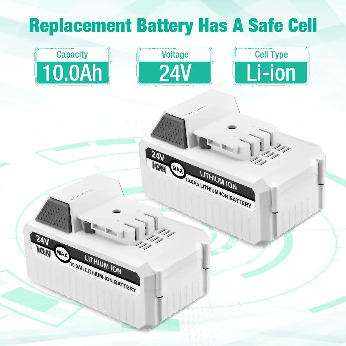 iON+ 24V-X2-SB18 All for Blower Joe Compatible 24VBAT 24VBAT-LTX Joe 24V 24VBAT-LTW Li-ion Snow Battery 24V Cordless for 24VBAT-LT Joe 10000mAh with Sun and Battery 2Packs Snow System iON+ 24VBAT-LTE
