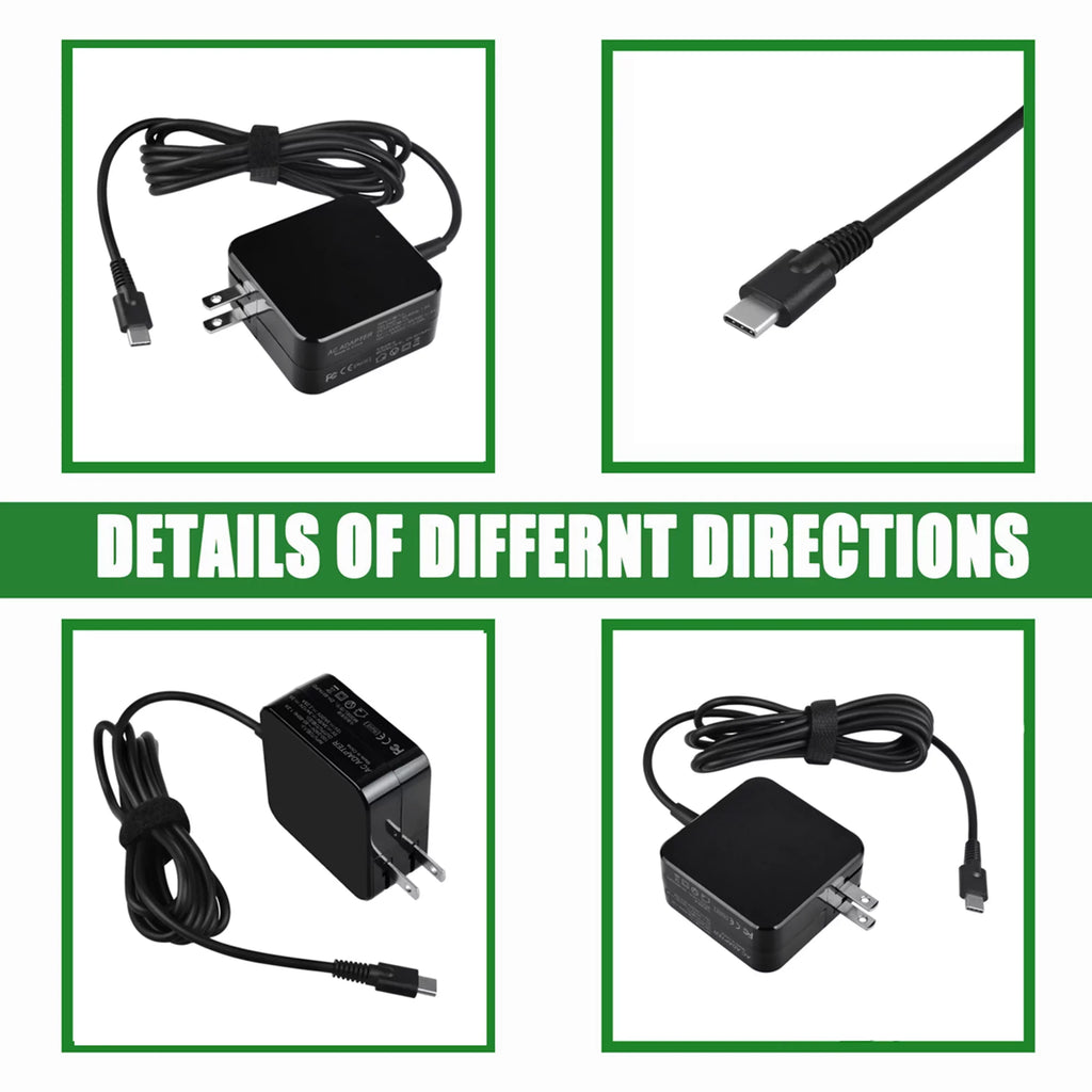 Lenovo 45W Gen 81QB for Chromebook 100e BOO USB-C Charger AC 2nd Compatible KONKIN Replacement Adapter Type 81MA