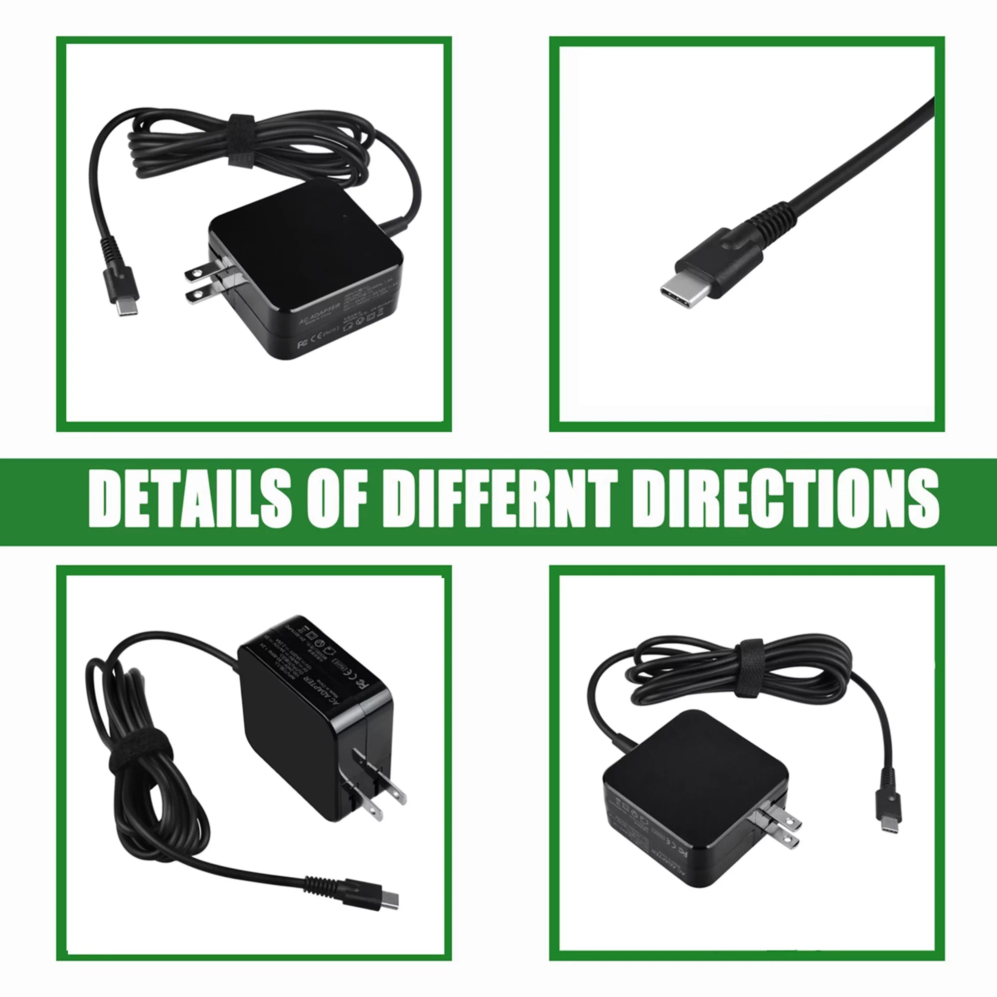 Lenovo 45W Gen 81QB for Chromebook 100e BOO USB-C Charger AC 2nd Compatible KONKIN Replacement Adapter Type 81MA