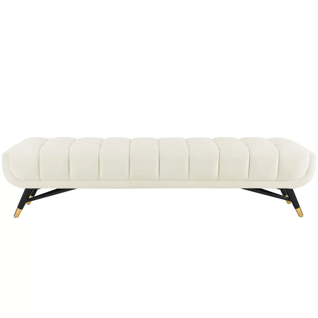 Ivory Velvet Modway Adept Performance Bench in