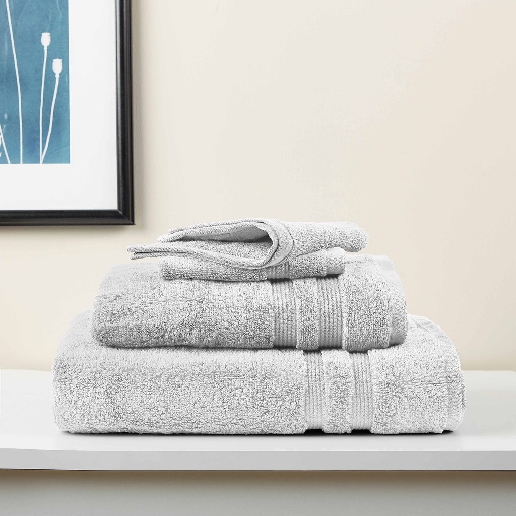 Set, Towel 6 Performance Solid Piece Silver Mainstays