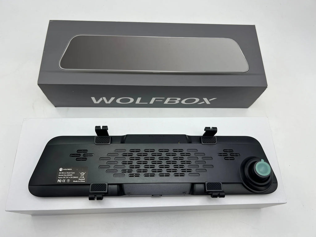 4K Cam Box BLACK WOLFBOX - 2160P Full HD Backup G840S Camera Open 12" Dash Mirror