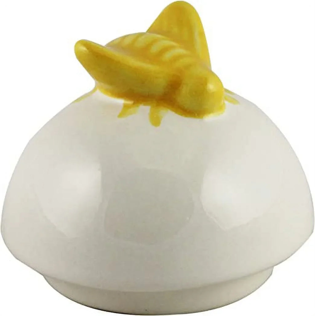 Dunn Bee Black with Dipper Kitchen Rae Ivory on Pot Lid Ceramic and Yellow HONEY Letters LL Wooden