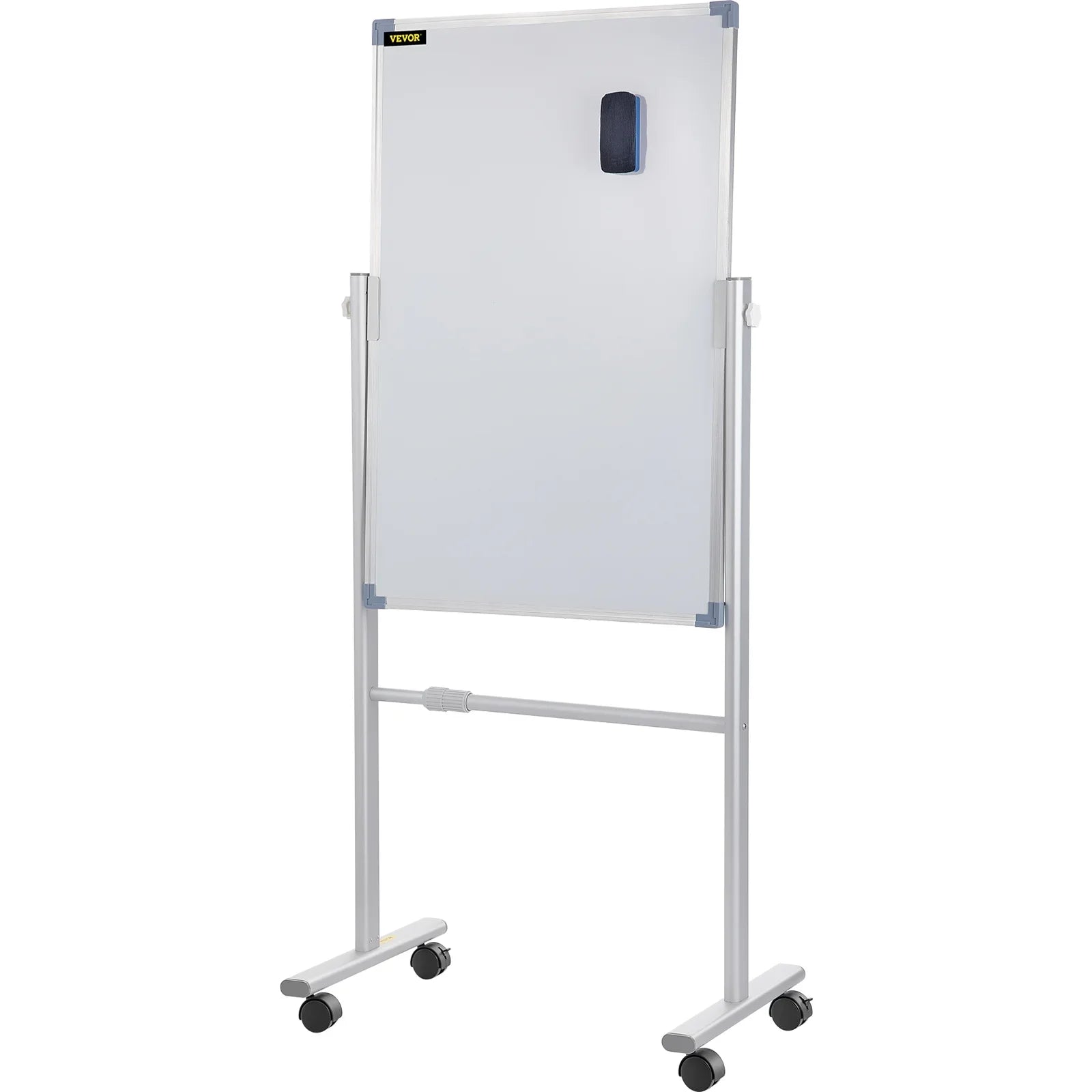 Frame with Magnetic Office Dry Reversible 360 and 36" Lockable w/ Mobile Board BENTISM for Adjustable 24" Wheels Sided Rolling Erase Whiteboard Home x Height Swivel Aluminum Stand Double School