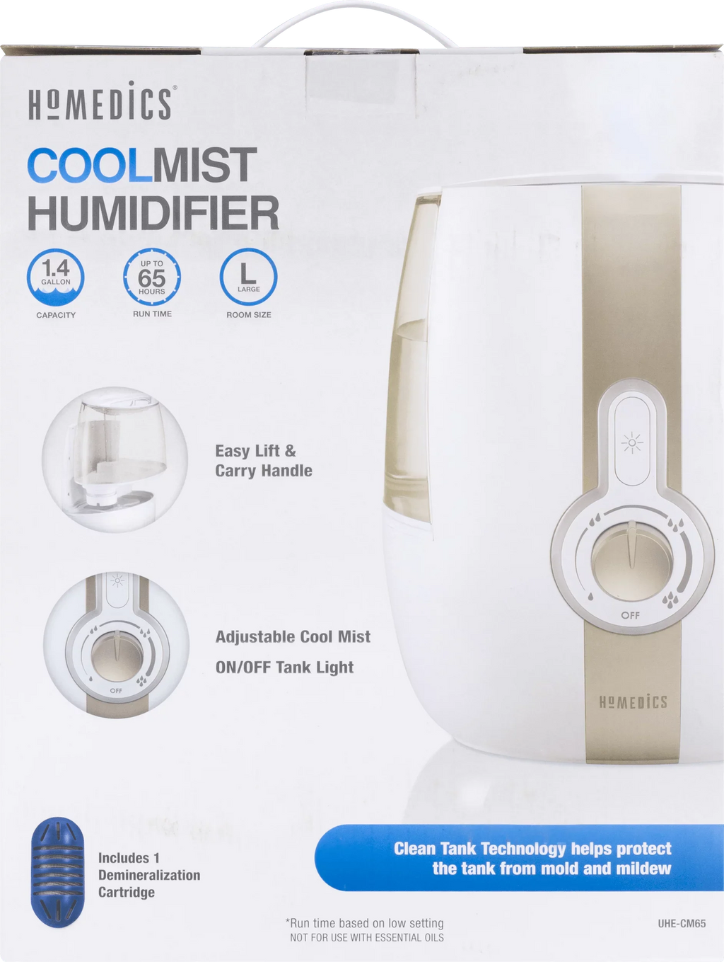 UHE-CM65 HoMedics Mist Cool Ultrasonic Humidifier,