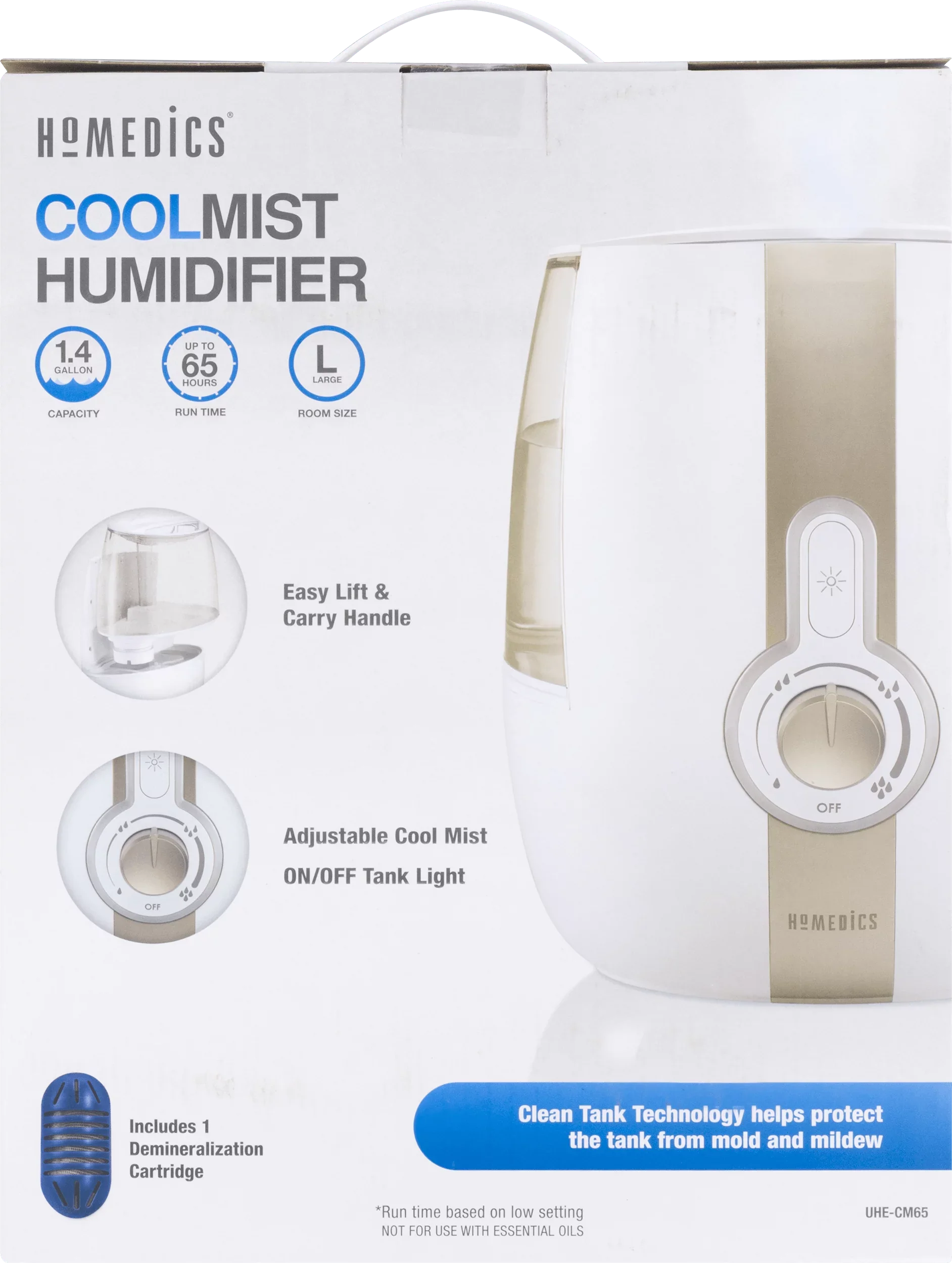 UHE-CM65 HoMedics Mist Cool Ultrasonic Humidifier,