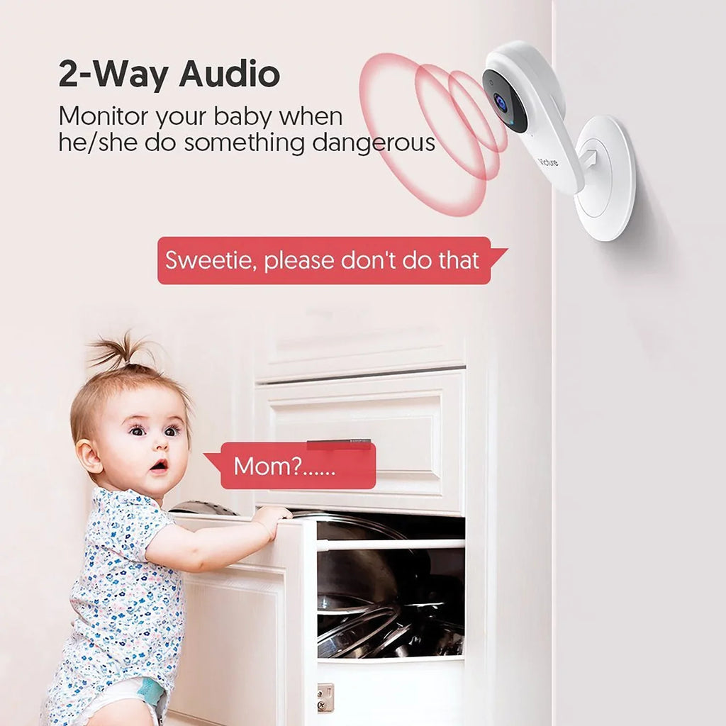 Victure Indoor WiFi Monitor, Smart Baby Camera Night White Security Vision, Color Home with 1080P