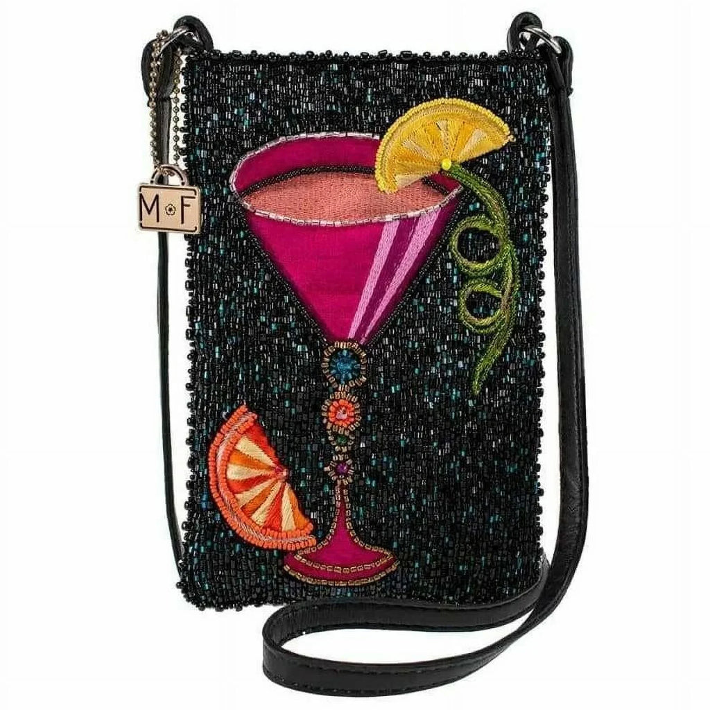 a Crossbody Mary Shoulder Frances Sip Cocktail Bag Bag Take Leather Phone NEW Beaded