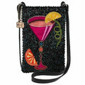a Crossbody Mary Shoulder Frances Sip Cocktail Bag Bag Take Leather Phone NEW Beaded