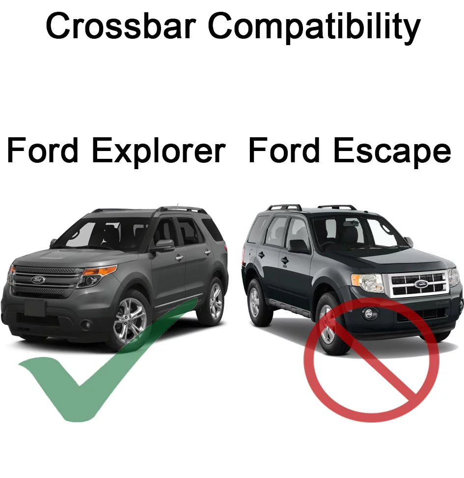 Rack 2011-2015 2pcs, BRIGHTLINES Roof Set Explorer Cargo Aluminum Replacement a of for Rack Top Black Ford Crossbars