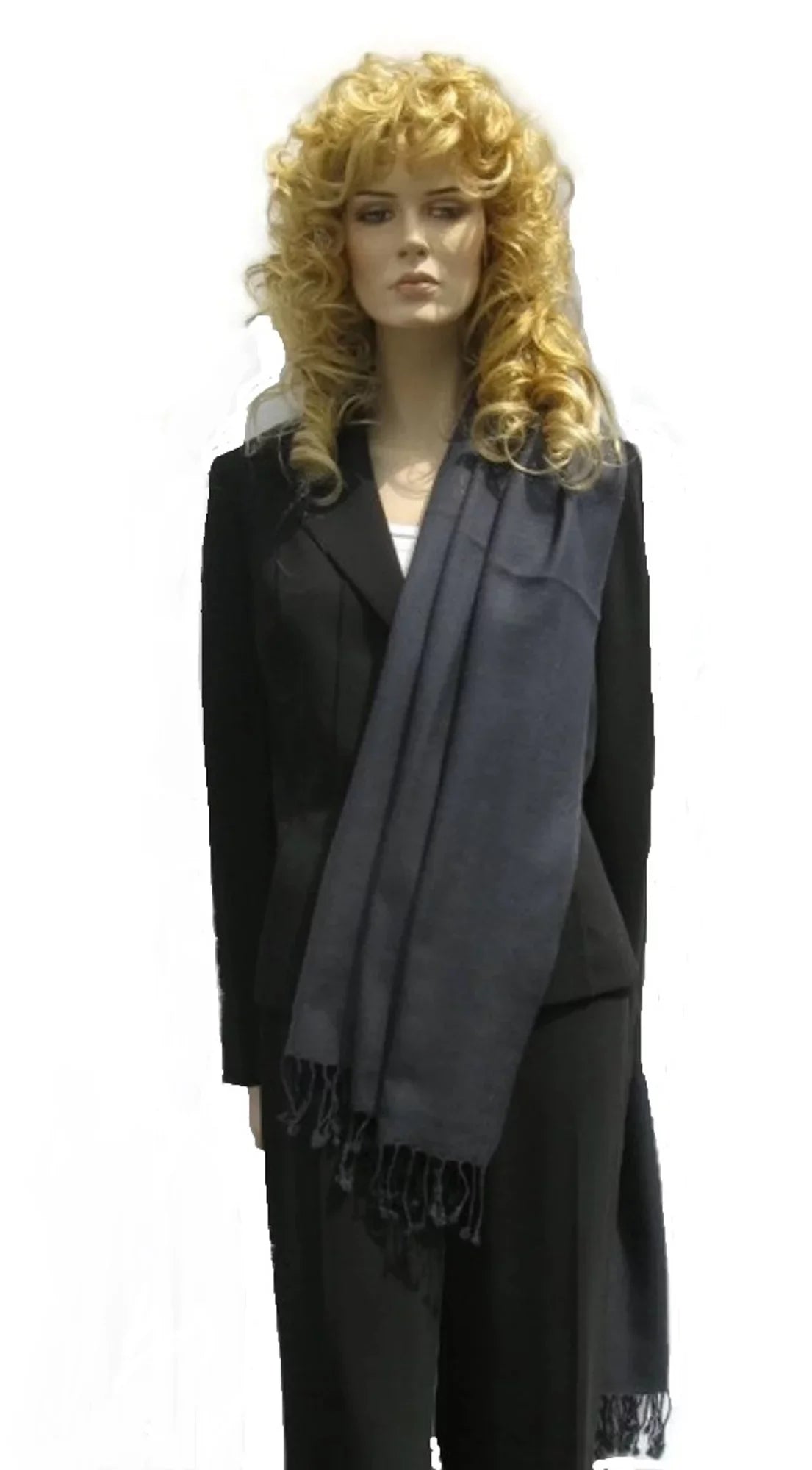 Shawl/Cashmere Shawl) Shawl/Shawls/Scarf/Scarves/Wrap/Stole/Muffler/Cape/Ruana/Blanket/Throw/Pashmina Regular Charcoal (Dark Scarf/Wool/Silk