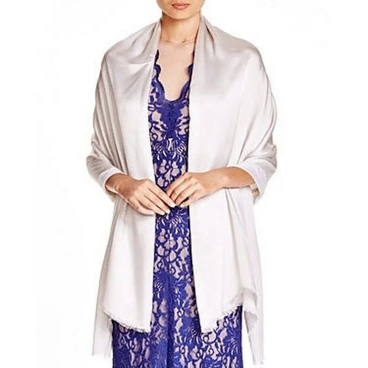 Hammered Wrap $98 Scarf, Gray Echo