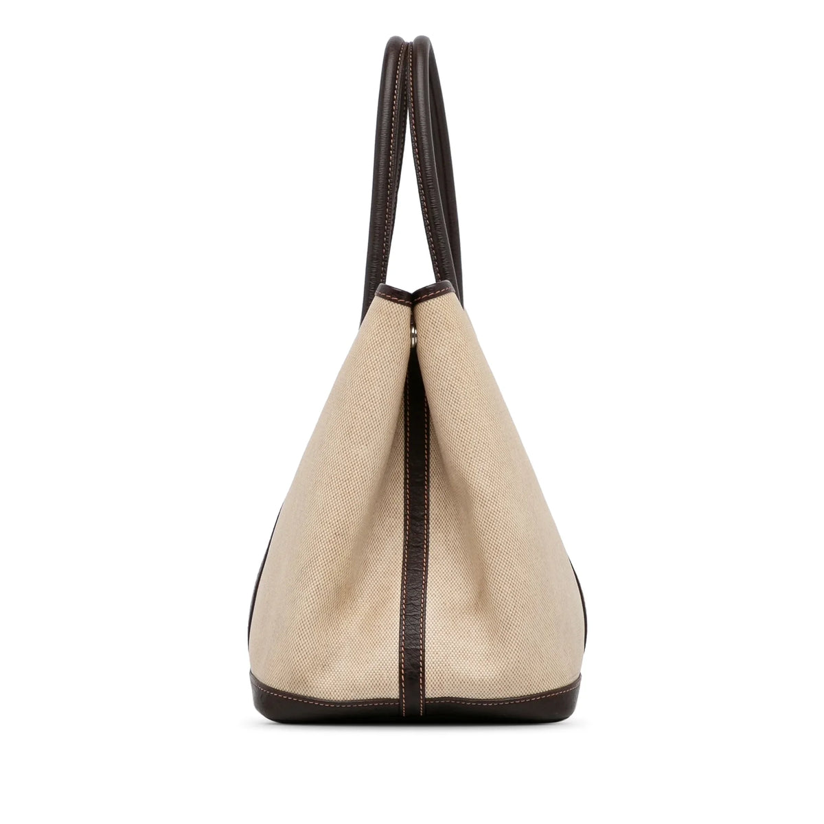 Hermès Authenticated (Good) Fabric Unisex 36 Canvas Party Garden Tote Brown Toile Pre-Owned Bag