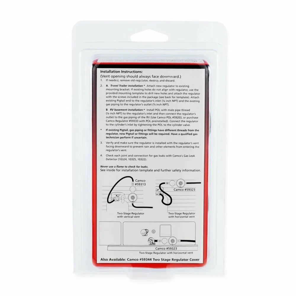 Silver (59313) - Regulator 2-Stage Vertical Propane RV Camco