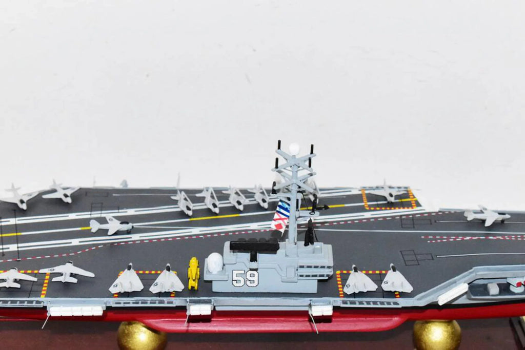 USS Model,Forrestal Aircraft Model,Navy,Scale CV-59 Forrestal Class,Mahogany Carrier