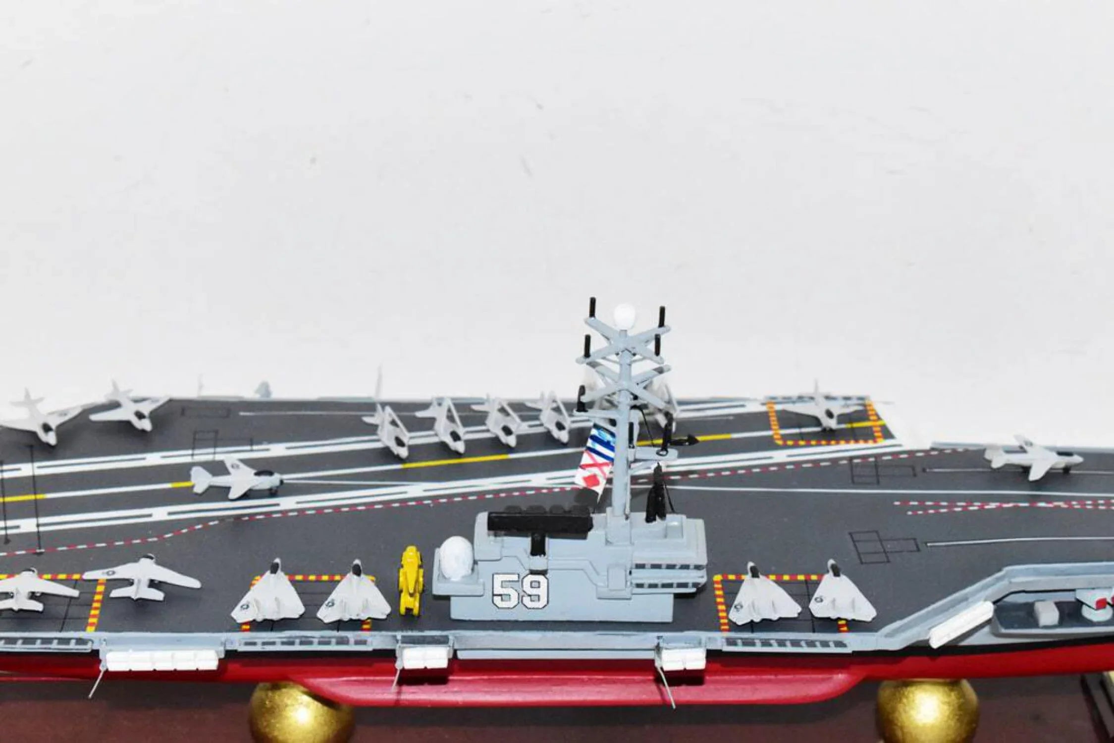 USS Model,Forrestal Aircraft Model,Navy,Scale CV-59 Forrestal Class,Mahogany Carrier