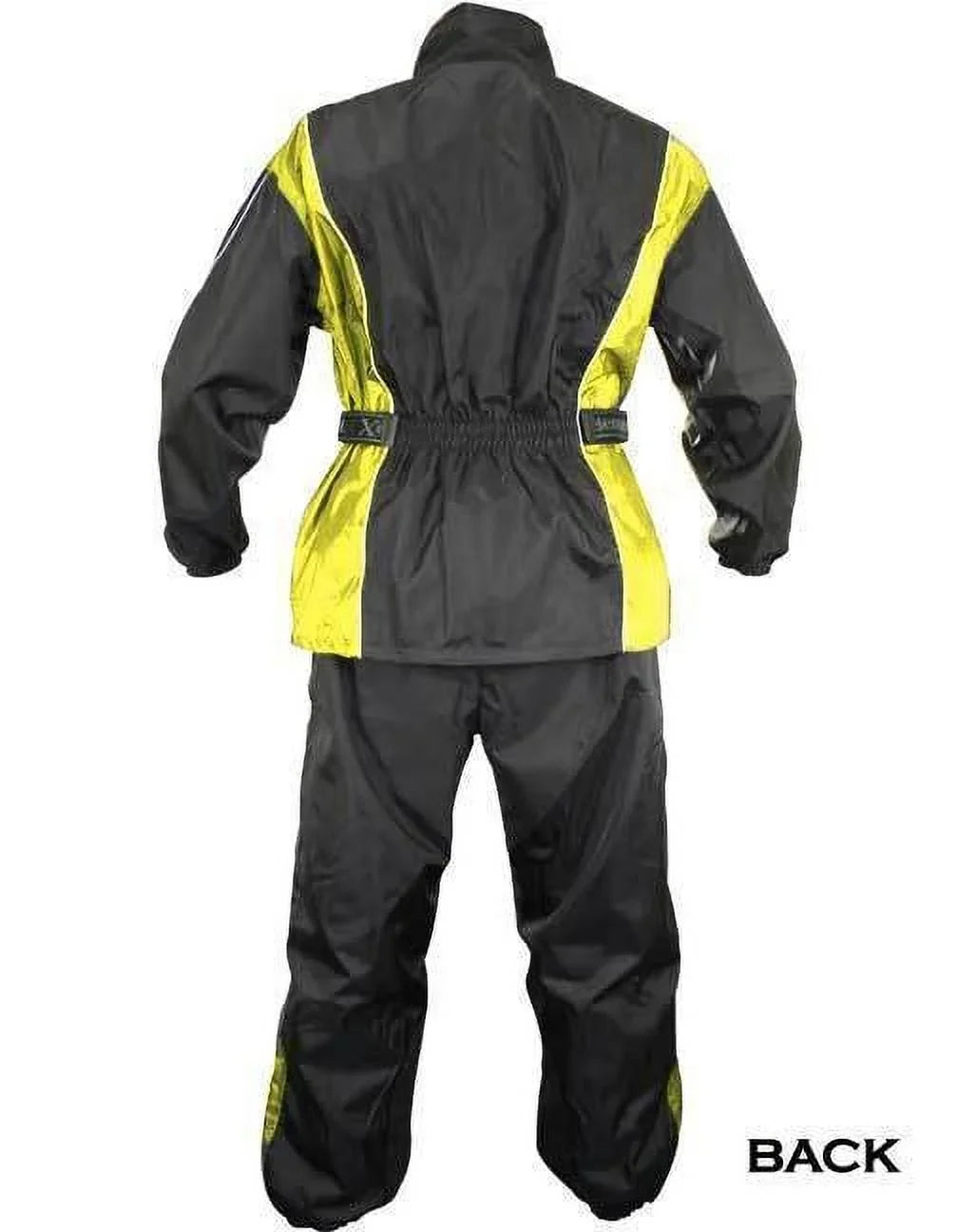 with Yellow Men's Medium Rain Boot RN4782 2-Piece Black and Xelement Motorcycle Suit Strap