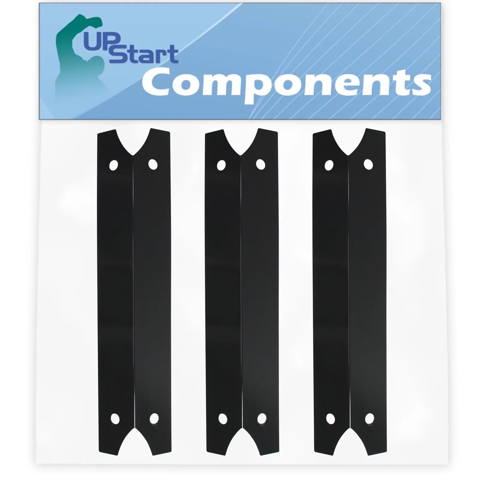 Parts 3-Pack 81022501 Charmglow Bar, Vaporizer Heat Tent Bar, BBQ 3/4" Porcelain Replacement Cover - Compatible Tamer, Steel Barbeque Shield 17 Burner for Grill Plate Flame Flavorizer