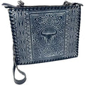 Handbag Crossbody Tote Stitched Urbalabs Bag Hand Purse (Blue) Skull Genuine Cow Western Large Tooled Longhorn Leather